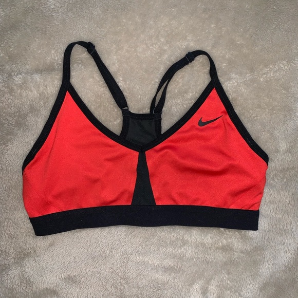 Nike Other - Nike Pro Indy Red Colorblock Sports Bra